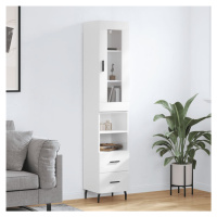 vidaXL Skříň highboard bílá s vysokým leskem 34,5x34x180 cm kompozit