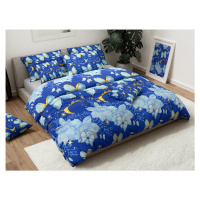 Bavlněné povlečení BLUE BUTTERFLY tmavě modré Rozměr povlečení: 70 x 90 cm | 140 x 200 cm