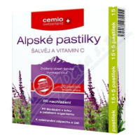 Cemio Alpské pastilky šalvěj a vitamin C pst.15+5