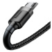 Baseus Cafule extra odolný nylonem opletený kabel USB / Micro USB QC3.0 2A 3m black-gray