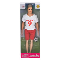 Panenka Defa Lucy panák fotbalista 30cm v dresu Polsko set hráč s míčem v krabičce