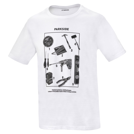 Parkside® Pánské triko s BIO bavlnou (bílá, XL (56/58))