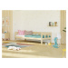 Benlemi Dřevěná jednolůžková postel FENCE 4v1 se zábranou Zvolte barvu: Béžová, Zvolte rozměr: 1