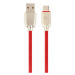 Gembird kabel CABLEXPERT USB-A - USB-C, M/M, PREMIUM QUALITY, pogumovaný, 2m, červená - CC-USB2R
