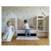Myminihome Dětská domečková postel se skluzavkou a lampičkou Zvolte barvu: Růžová, Zvolte rozměr