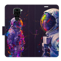 iSaprio Flip pouzdro Neon Astronaut 02 pro Xiaomi Redmi Note 9