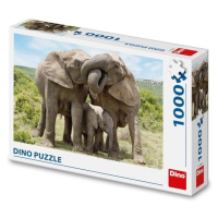 Puzzle Sloní rodina 1000 dílků - Dino