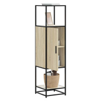 vidaXL Skříň highboard dub sonoma 35,5x35x139 cm kompozit a kov