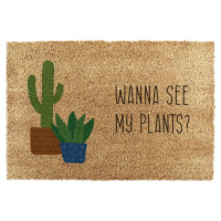 Rohožka z kokosového vlákna 60x90 cm Wanna See My Plants – Artsy Doormats