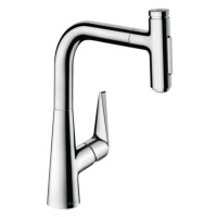 Dřezová baterie Hansgrohe Talis s vytahovací sprškou, 2 proudy chrom 73868000