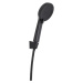 Sprchový set Elegant černá, sprcha pr. 11 cm, 3 funkce, hadice a držák, ABS