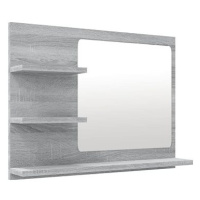 Shumee Koupelnové zrcadlo šedé sonoma 60 × 10,5 × 45 cm kompozitní dřevo