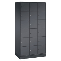 C+P Ocelová skříň s uzamykatelnými boxy INTRO, výška boxu 285 mm, š x h 920 x 500 mm, 18 boxů, k