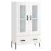 vidaXL Skříň highboard lesklá bílá 69,5 x 31 x 115 cm kompozitní dřevo