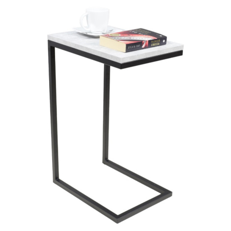 ArtAdrk Příruční stolek SPARK | černé nohy Barva: Beton
