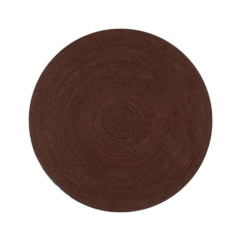 Ručně vyrobený koberec z juty kulatý 120 cm hnědý SHUMEE