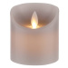 GLOWING FLAME LED Svíčka 8 cm - šedá