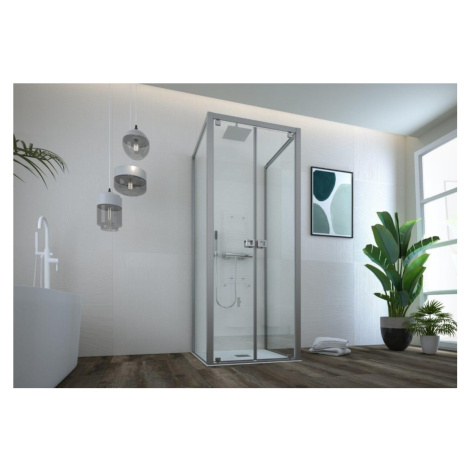 HOPA Sprchové dveře DECO N2B BARVA rámu Hliník ossidato, Rozměr A 80 cm, Výplň Čiré bezpečnostní