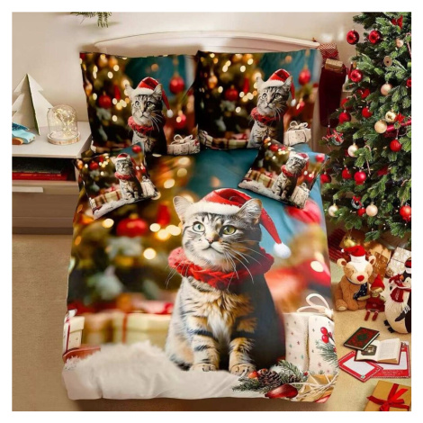 Povlečení Homa NAVI CAT CHRISTMAS 3 dílná sada 140x200 cm Povlečení Homa NAVI CAT CHRISTMAS 3 dí Home of Dreams