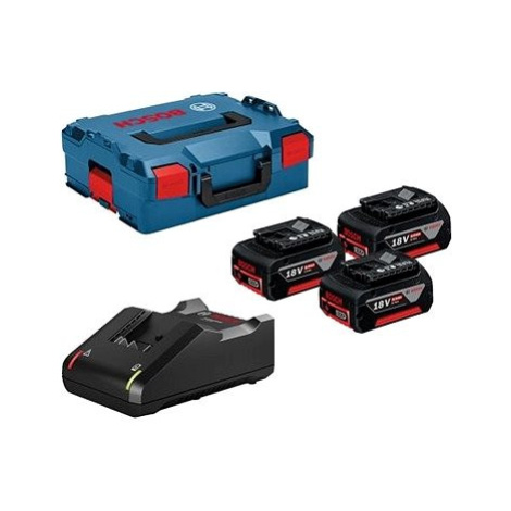 BOSCH Professional 3x akumulátor GBA 18V, 5 Ah + nabíječka GAL 18V-40 0.615.990.L3T