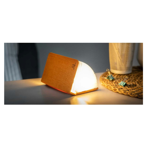 Oranžová LED stolní lampa s textilním stínidlem (výška 2,5 cm) Booklight – Gingko