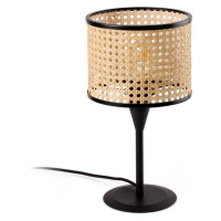 FARO MAMBO S černá/ratan stolní lampa
