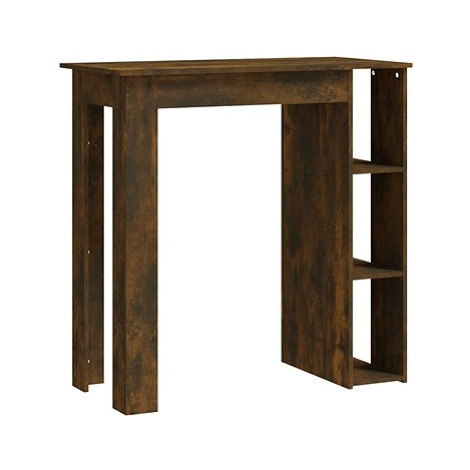 Barový stůl s regálem kouřový dub 102 × 50 × 103,5 cm, 812963 SHUMEE