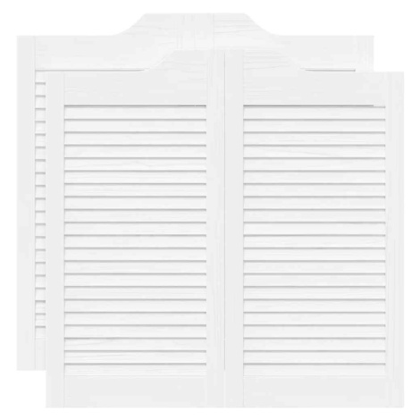 vidaXL Křídlové dveře  Louvred Design 2 páry bílé 80x80 cm