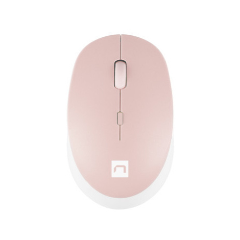Natec optická myš HARRIER 2/1600 DPI/Kancelářská/Optická/1 600 DPI/Bezdrátová Bluetooth/Bílá-růž