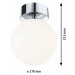 PAULMANN Selection Bathroom LED stropní svítidlo Gove IP44 3000K 230V 9W chrom/satén