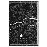 Mapa Cork black, 26.7 × 40 cm