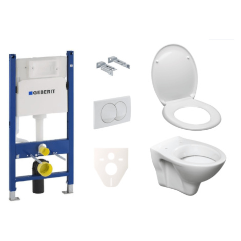 Závěsný set WC S-line + modul Geberit Duofix s tlačítkem Delta 20 bílé SIKOGES5D0