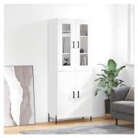 vidaXL Skříň highboard lesklá bílá 69,5 x 34 x 180 cm kompozitní dřevo