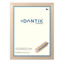 DANTIK rámeček 15 × 20, CARINA modrý sklo čiré