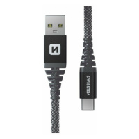 SWISSTEN Nabíjecí kabel kevlarový USB USB-C, 1,5 m