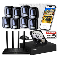 Monitorovací Set 8X Venkovní kamera Tubowowa Ip WiFi 8MP 4xZOOM