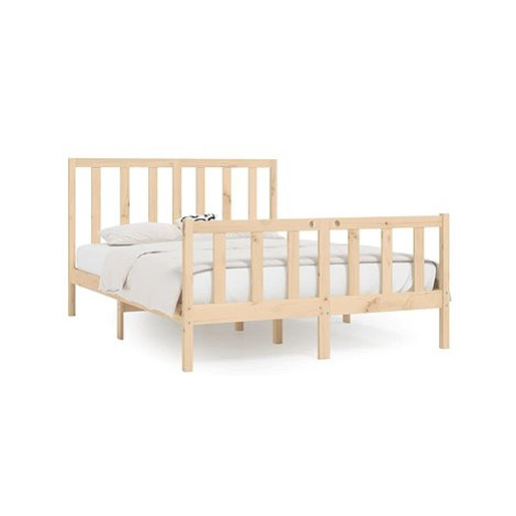 Rám postele masivní dřevo 140 × 200 cm, 3106833 SHUMEE