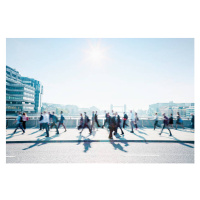 Fotografie Workers walking to work through the city., Ezra Bailey, 40 × 26.7 cm