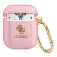 Guess GUA2UCG4GP pouzdro na Airpods 2. Generace / 1. Generace pink Glitter Collection