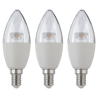 Livarno home LED žárovka, 2/3 kusy (6 W / E14 / svíčka transparentní, 3 kusy)