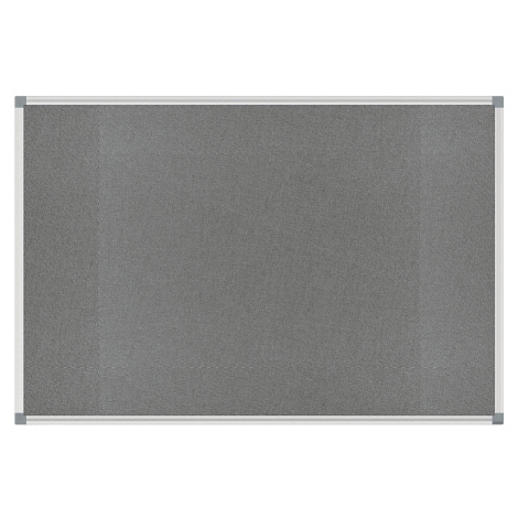 MAUL Nástěnka STANDARD, plstěný potah, šedá, š x v 1800 x 900 mm