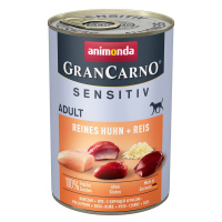 Animonda GranCarno Adult Sensitiv čisté kuřecí maso + rýže 24x400g