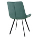 Norddan Designová židle Brinley zelený samet - Skladem