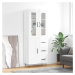 vidaXL Skříň highboard lesklá bílá 69,5 x 34 x 180 cm kompozitní dřevo