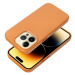 Smarty Leather Mag kryt s MagSafe iPhone 15 Plus oranžový