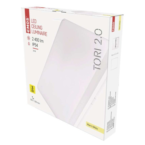 LED svítidlo TORI 33 x 33 cm, 24 W, teplá bílá, IP54 EMOS