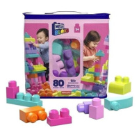 Mega Bloks Velký pytel kostek - Růžový (80)