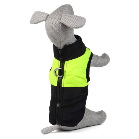 Vsepropejska Rainy obleček pro psa na zip Barva: Černo-žlutá, Délka zad (cm): 59, Obvod hrudníku