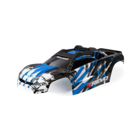 Traxxas karosérie E-Revo modrá sestavená