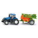Siku 1668 traktor s přívěsem na rozprašování hnojiva 1:87